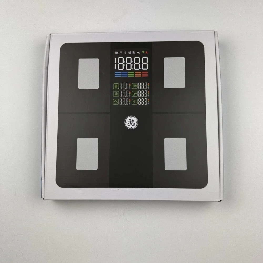 GE Smart Body Fat Scale CS20F Bluetooth Digital Weight BMI Black NEW